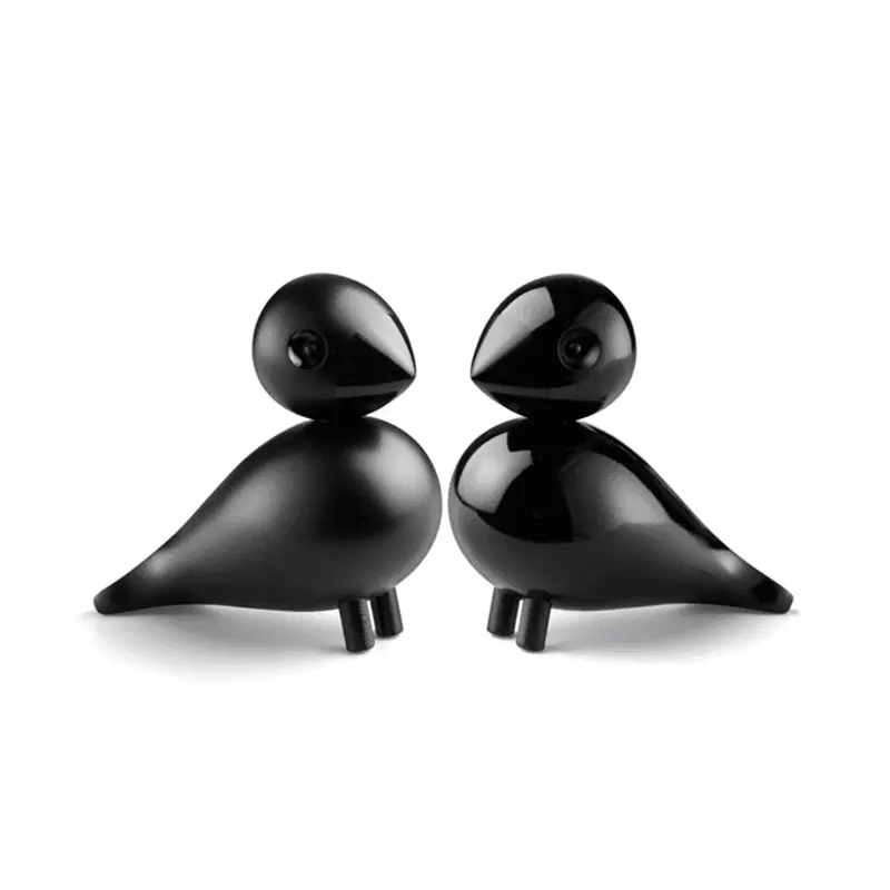 Pareja de Pájaros Negro
