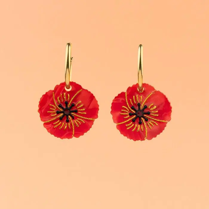 Pendientes Amapolas