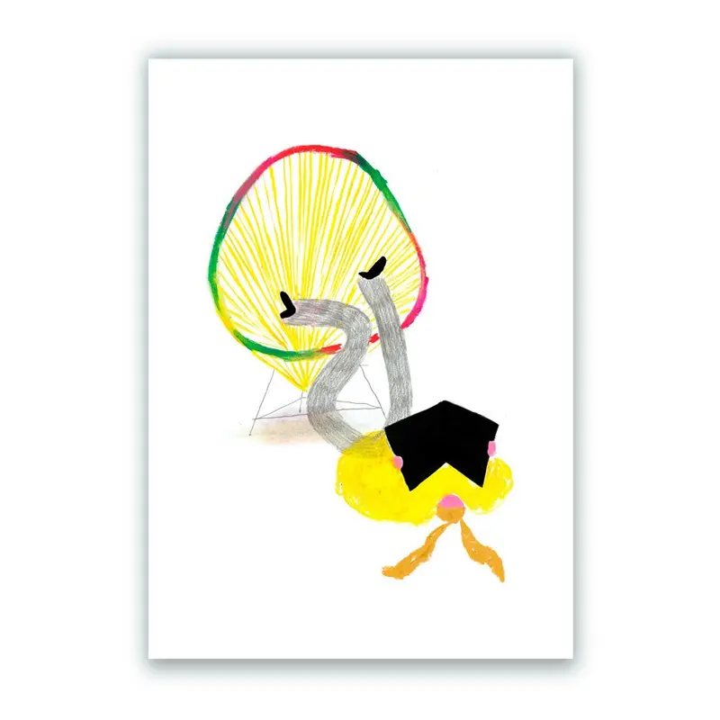 Personaje Leyendo por los Suelos 01 Impresión Giclée