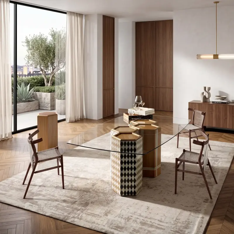 Pie de mesa de comedor Hexagonal