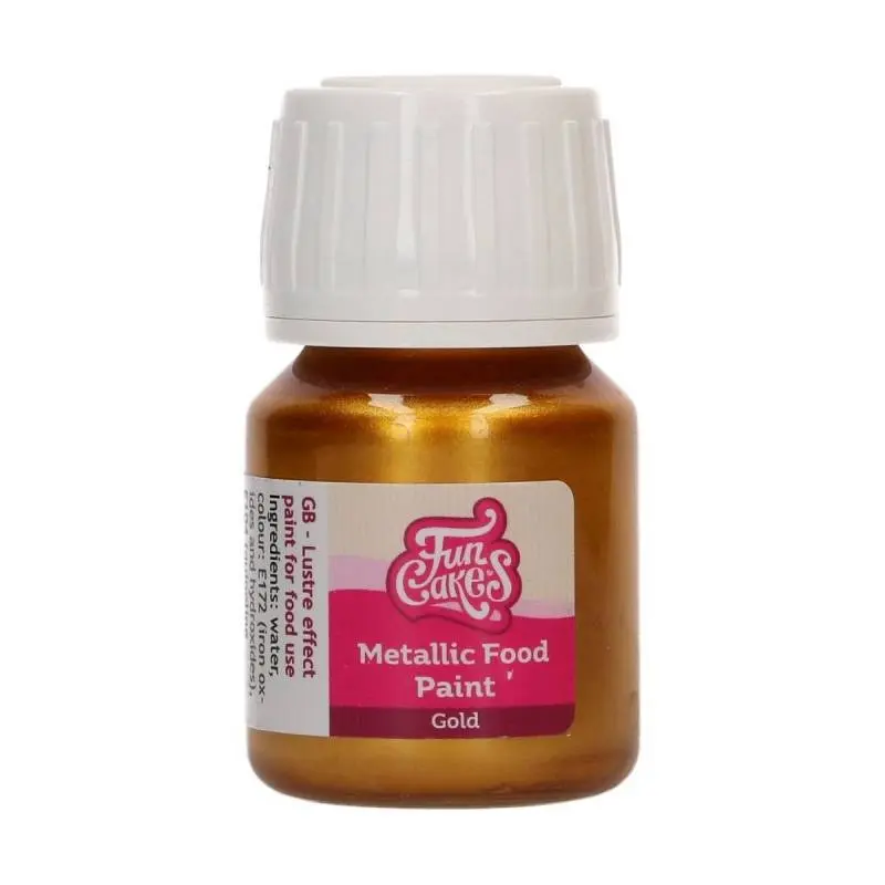 PINTURA METALICA ORO FUNCAKES 30 ML