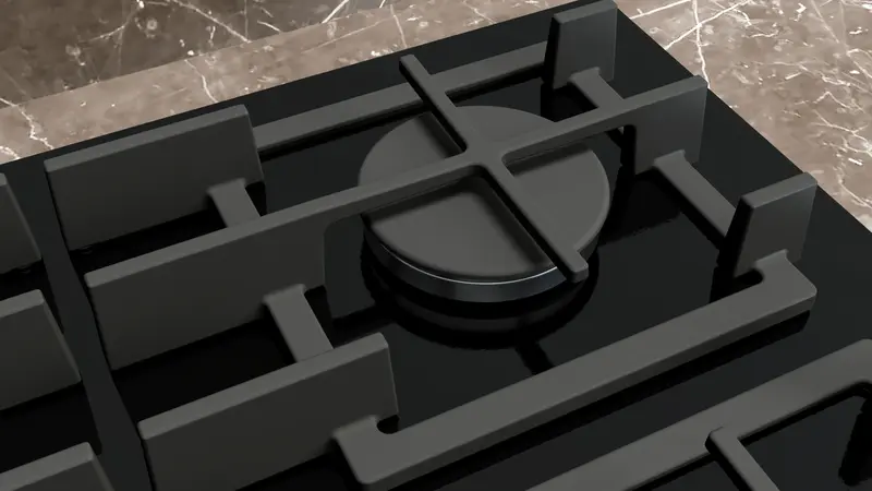 Placa de gas 90 cm Cristal templado negro iQ700