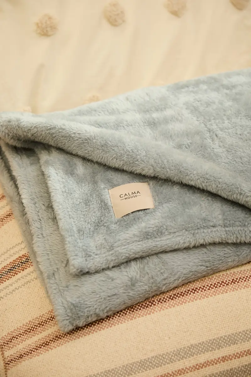 Plaid suave en azul Pooh
