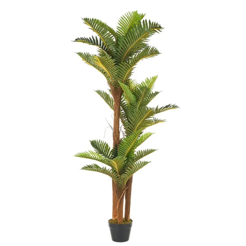 Planta artificial tipo palmera verde de 150 cm con maceta incluida
