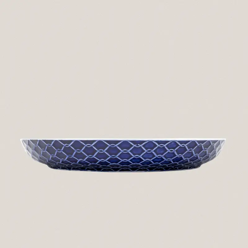 Plato Bol Gr. Rede Azul Cobalto