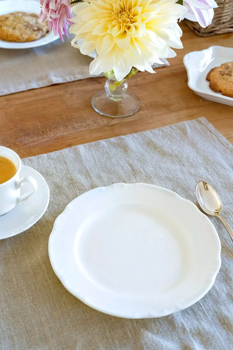 Plato De Postre Blanco Con Relieve Co