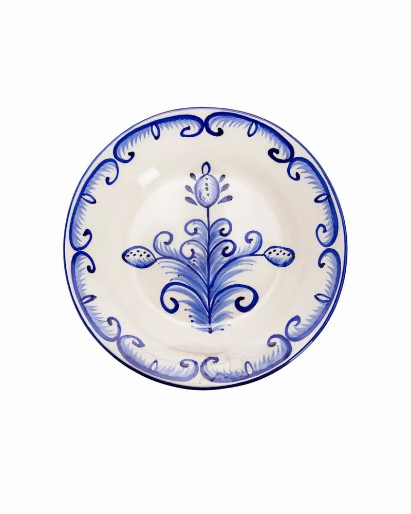 PLATO DE POSTRE CLAVEL AZUL
