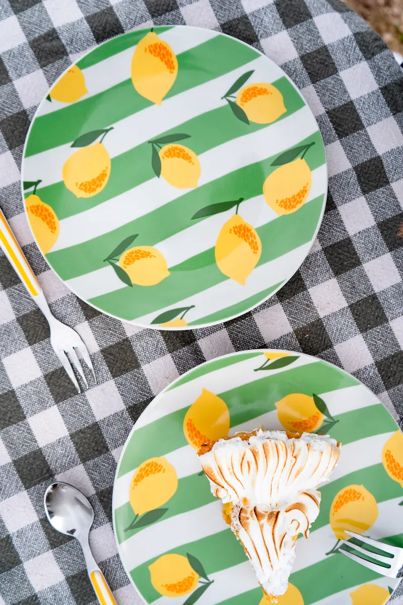 Plato De Postre De Porcelana Limones