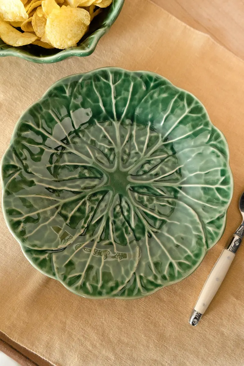 Plato De Postre Hoja De Col