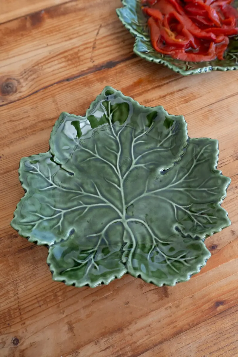Plato De Postre Hoja De Parra
