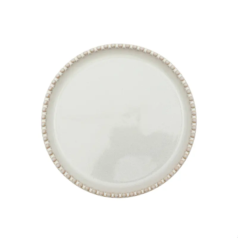 Plato gres blanco
