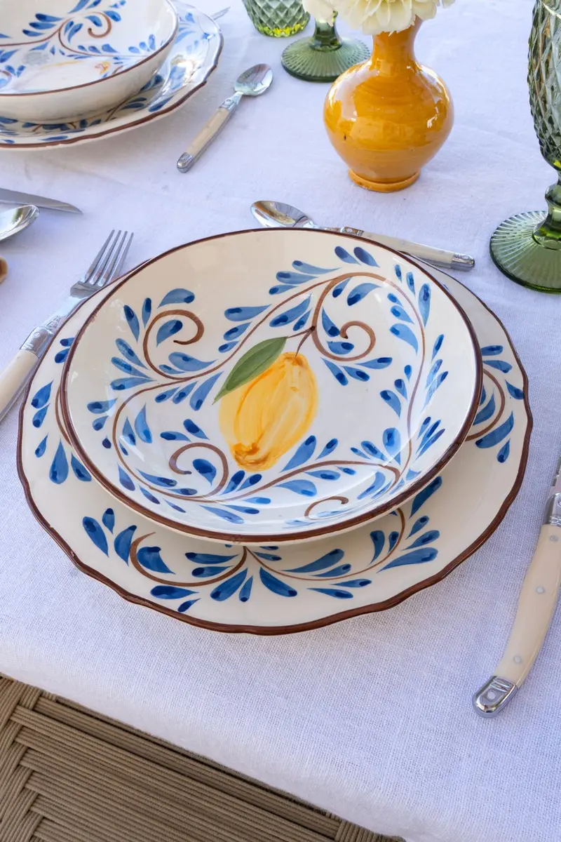 Plato Hondo Con Diseño Tavira