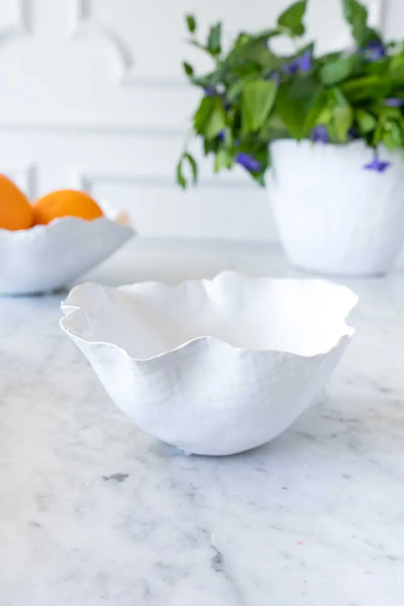 Plato Irregular De Porcelana Blanco Brillante 12 Cm