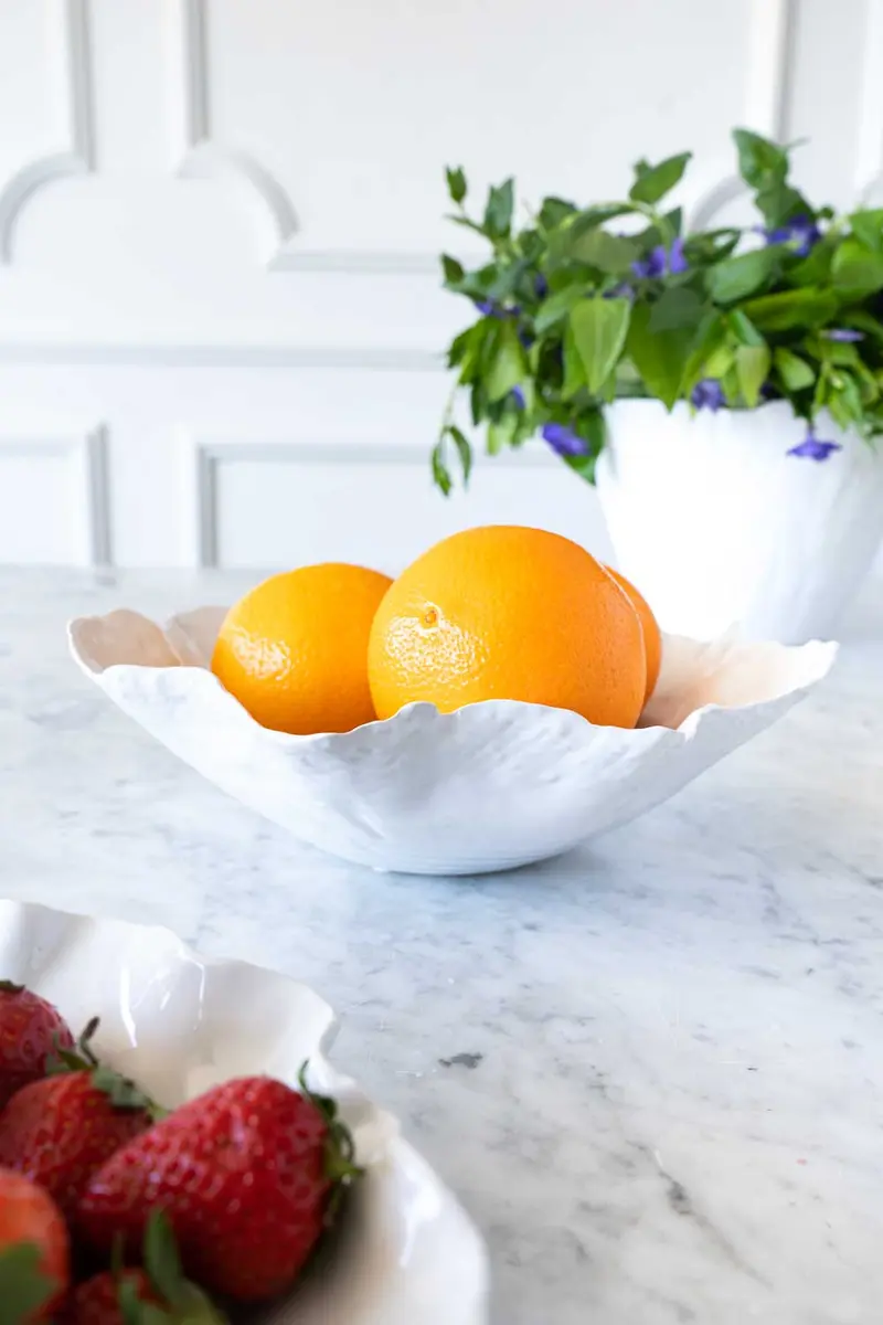 Plato Irregular De Porcelana Blanco Brillante 26 Cm