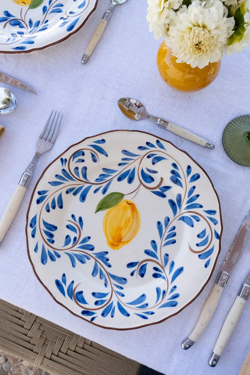 Plato Llano Con Diseño Tavira