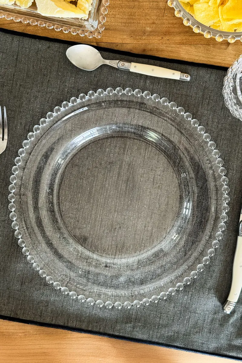 Plato Llano Cristal Bolitas