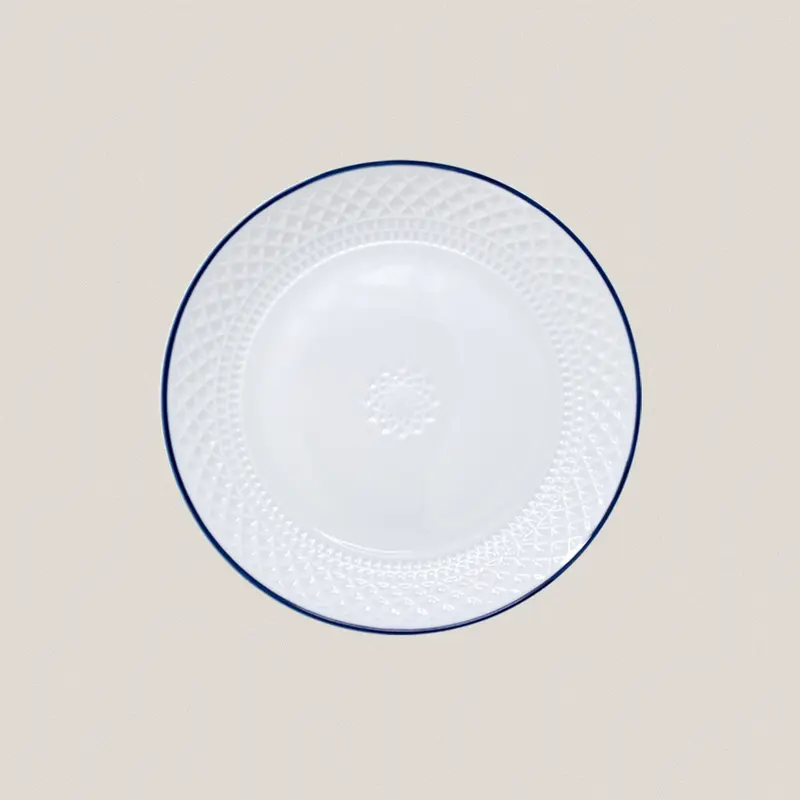 Plato Postre Portomarínico Filo Azul
