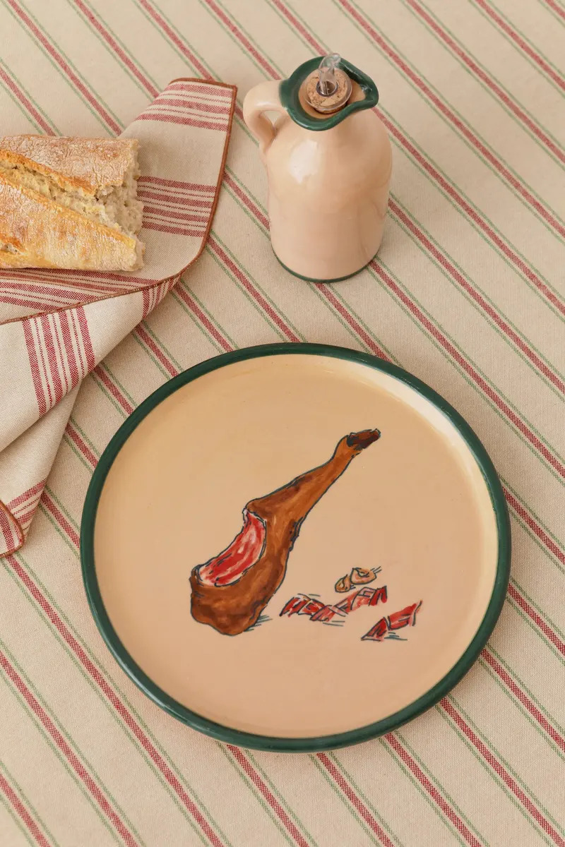 Plato quijote jamón