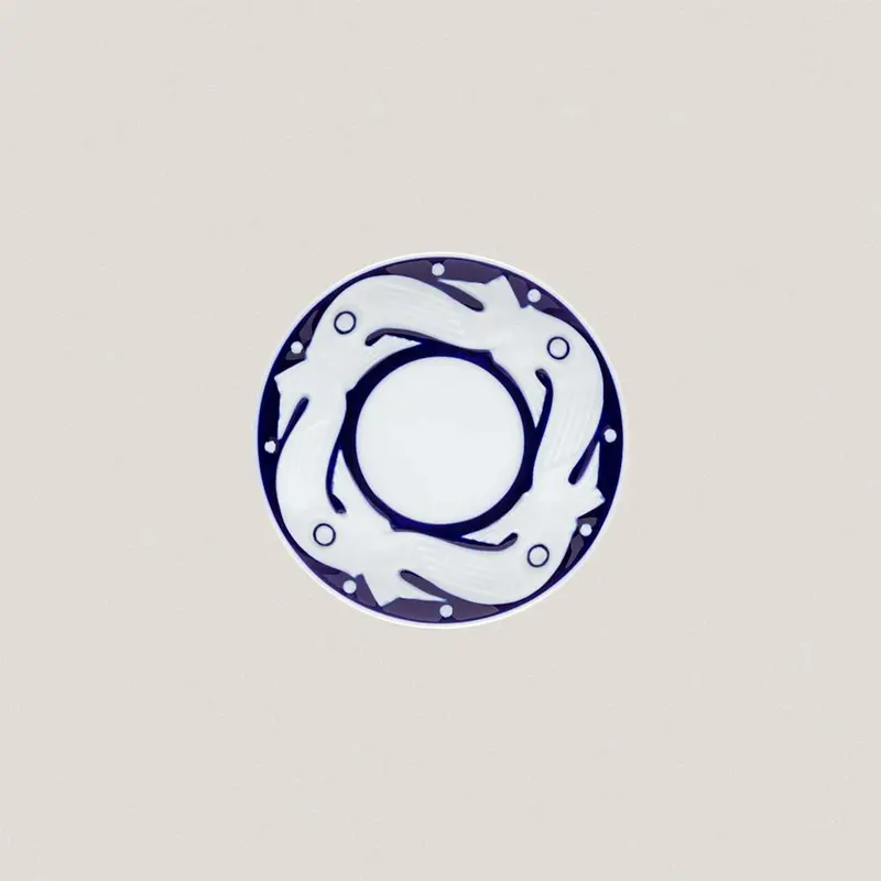 Plato Té / Pan Peixes Azul