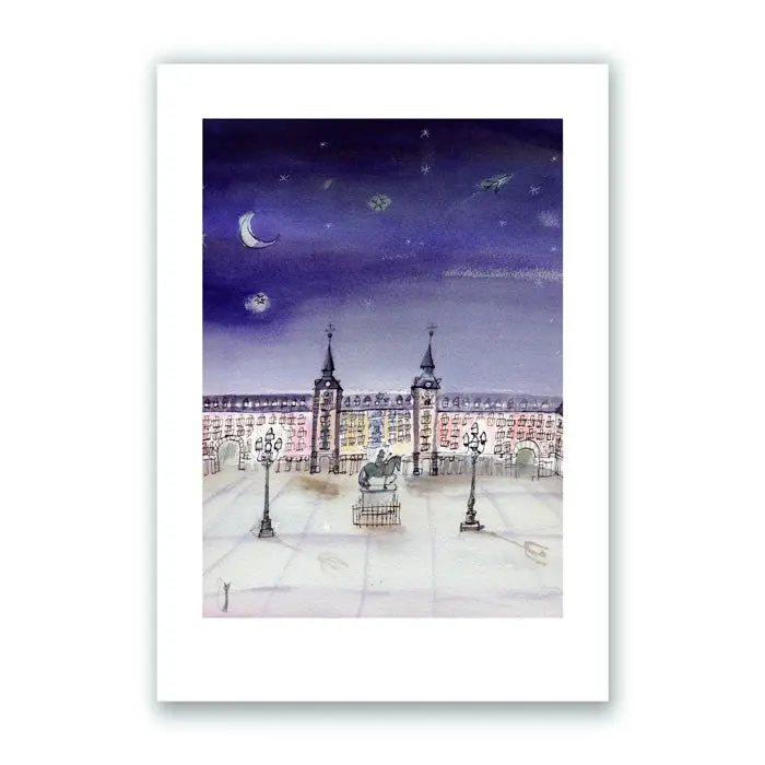 Plaza Mayor Vacía Impresión Giclée