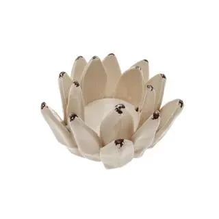 Portavela Flor Blanco