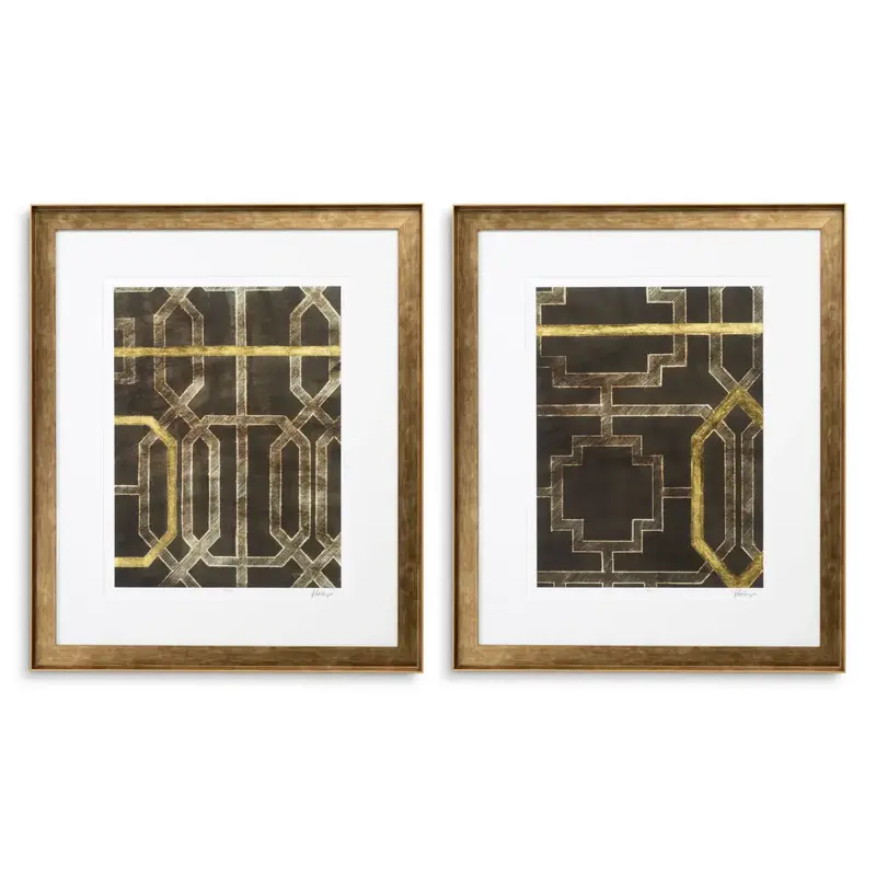 Print Trellis Pattern by Ethan Harper II set of 2