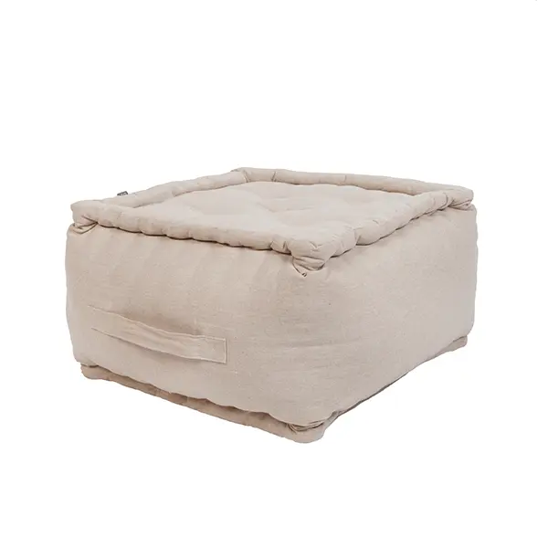 Puff liso con asa 40x40x30cm