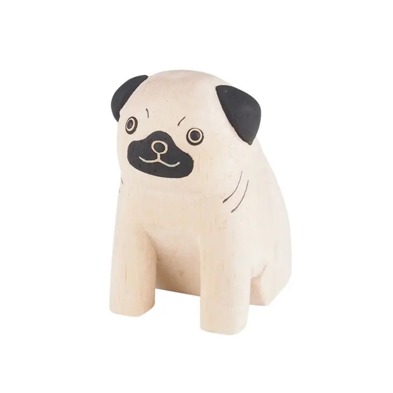 Pug Animal de Madera Pole Pole