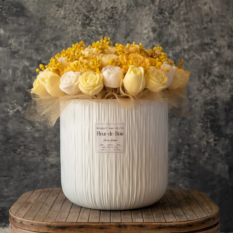 Ramo de Rosas, Tulipanes y Peonias XL de Cera de Soja Fleur-de-Bois