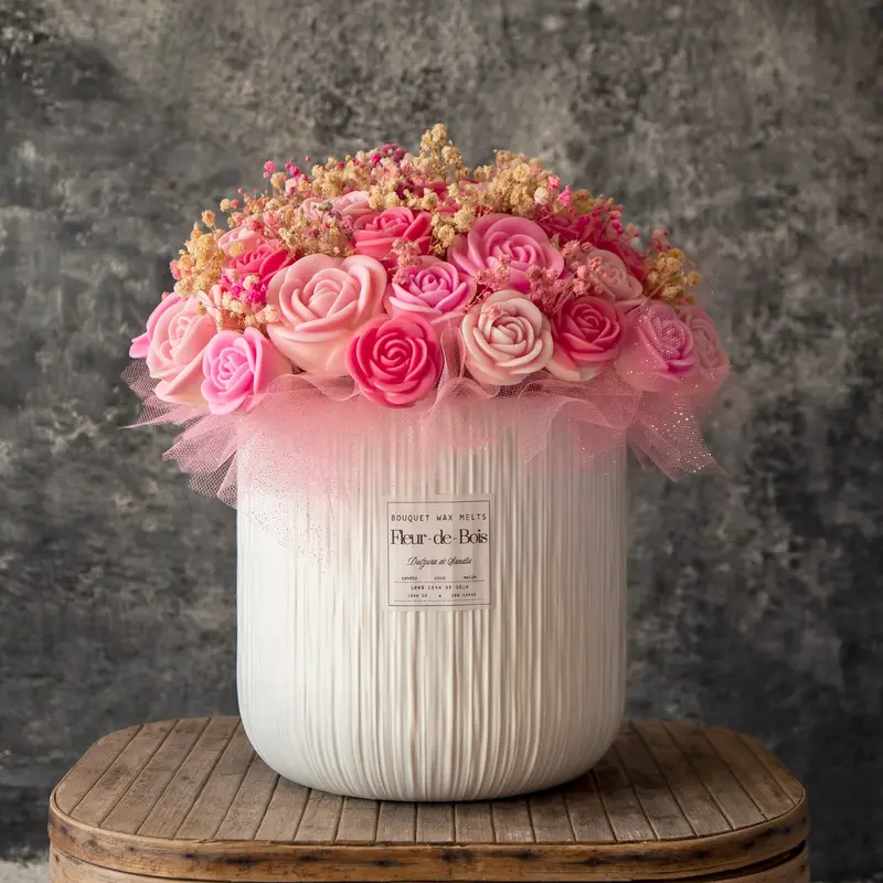 Ramo de Rosas XL de Cera de Soja Fleur-de-Bois