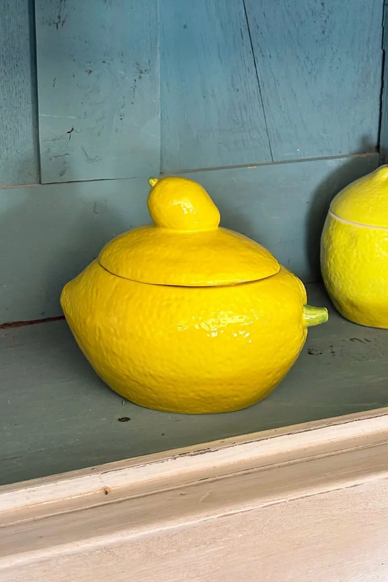 Recipiente Con Tapa Diseño Limón Grande