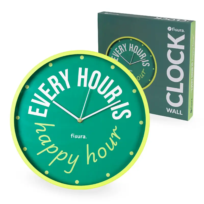 Reloj de pared “Every hour is happy hour”