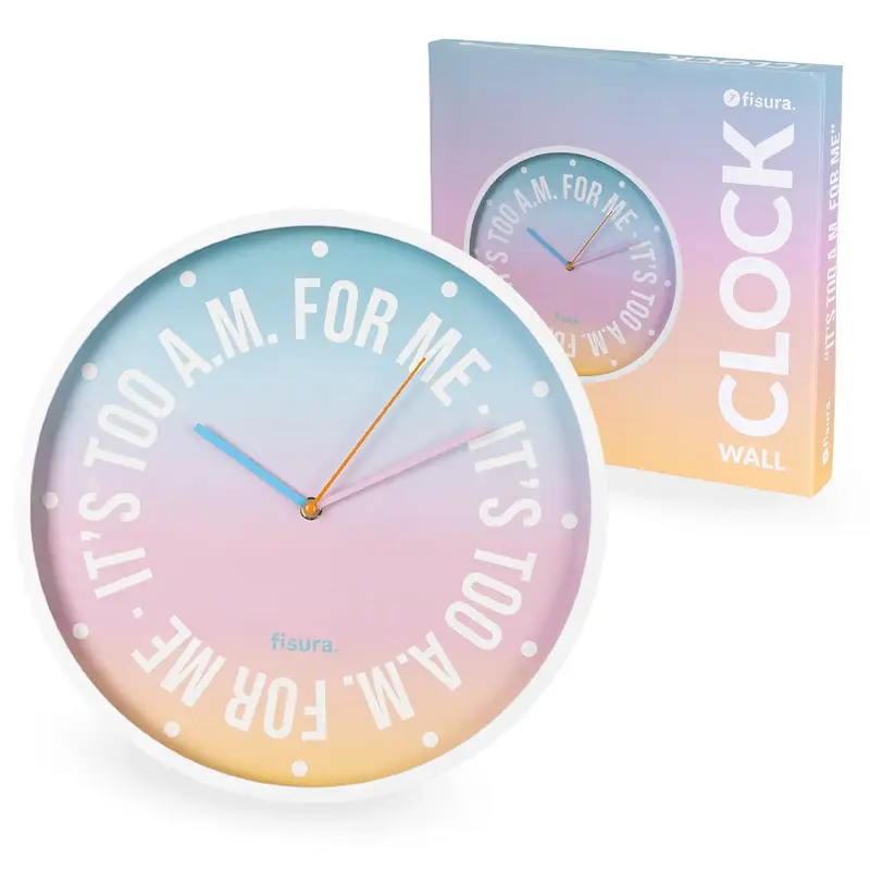 Reloj de pared “It’s too a.m for me”