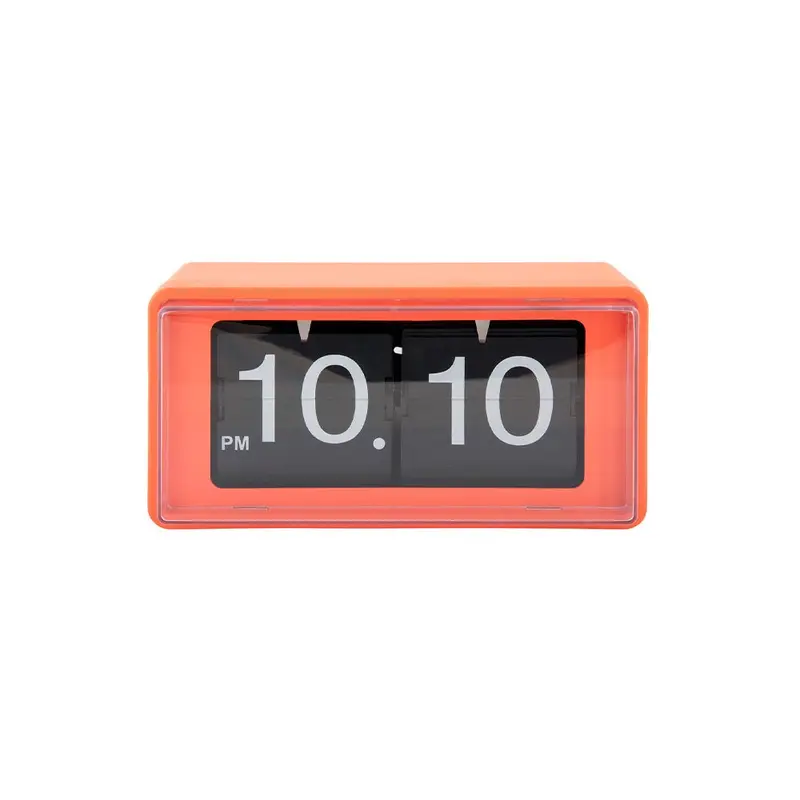 Reloj de Pared / Mesa Retro Boxed Flip Bright Naranja