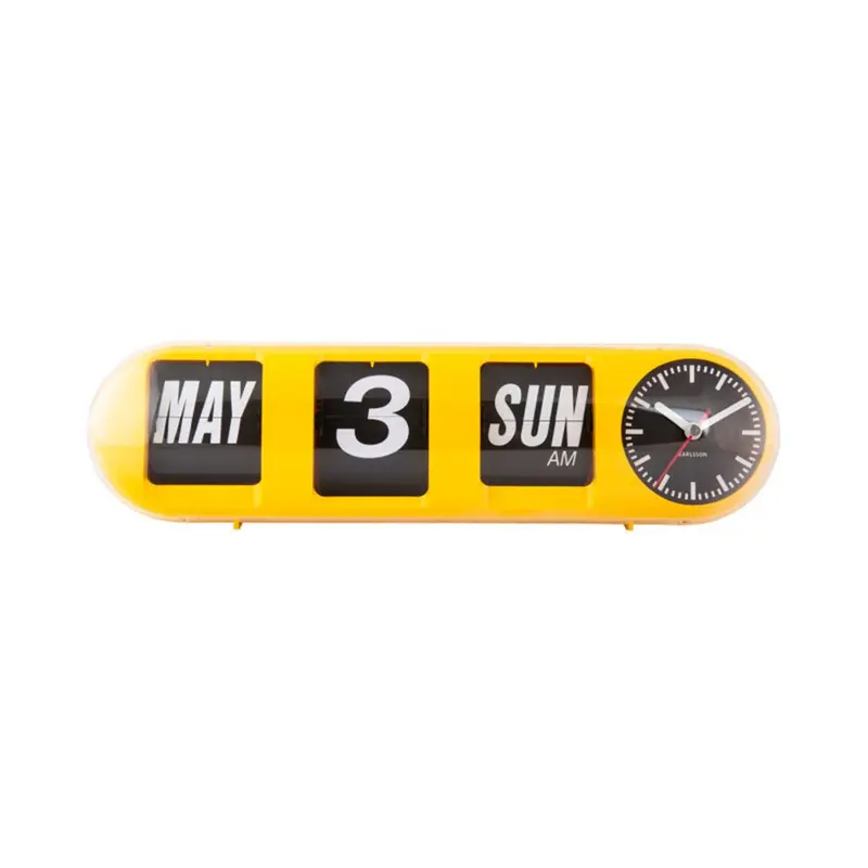 Reloj de Pared Tube Flip Amarillo