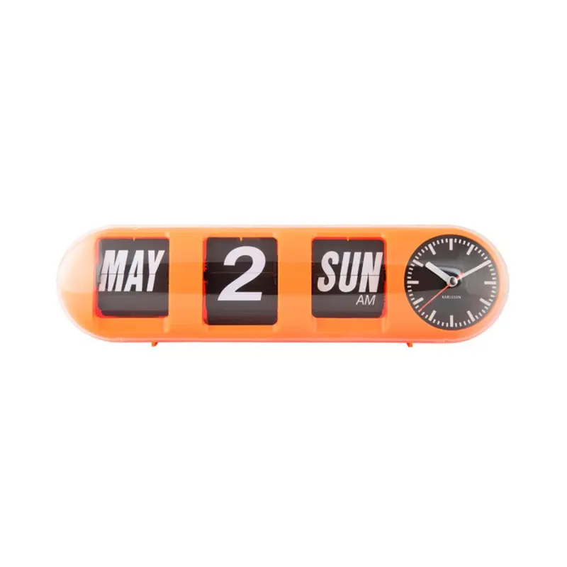 Reloj de Pared Tube Flip Naranjo
