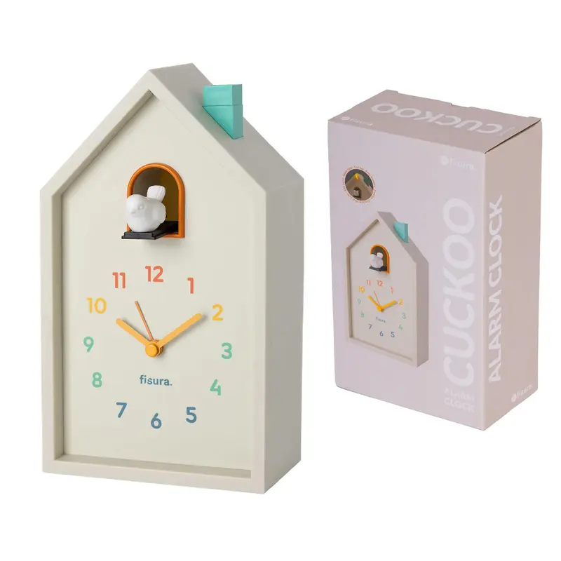 Reloj despertador cuco casita multicolor