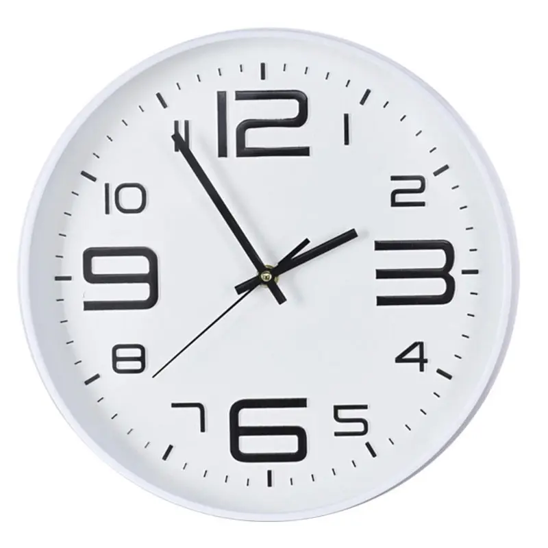 RELOJ PARED BLANCO REDONDO 30CM