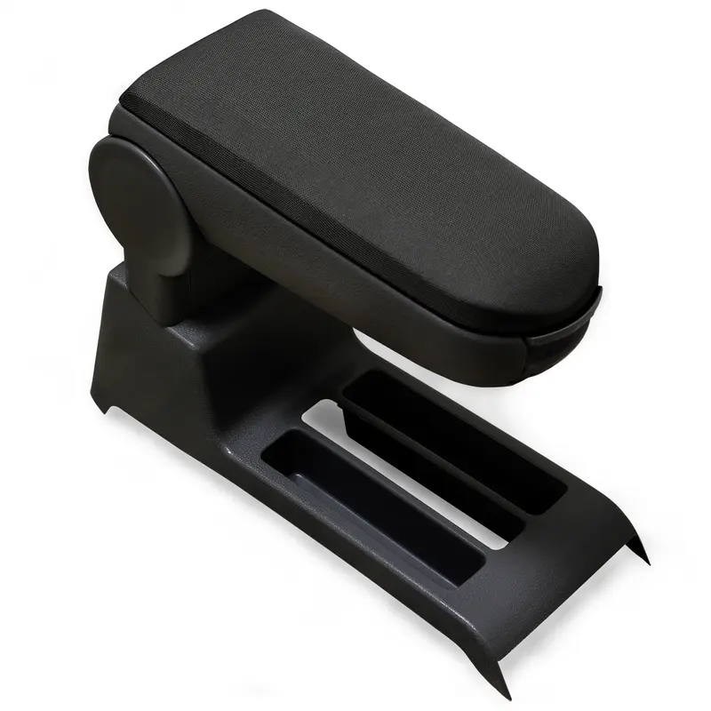 Reposabrazos central VW Polo 9N 9N2 9N3 con compartimento de almacenamiento Textil Negro pro.tec