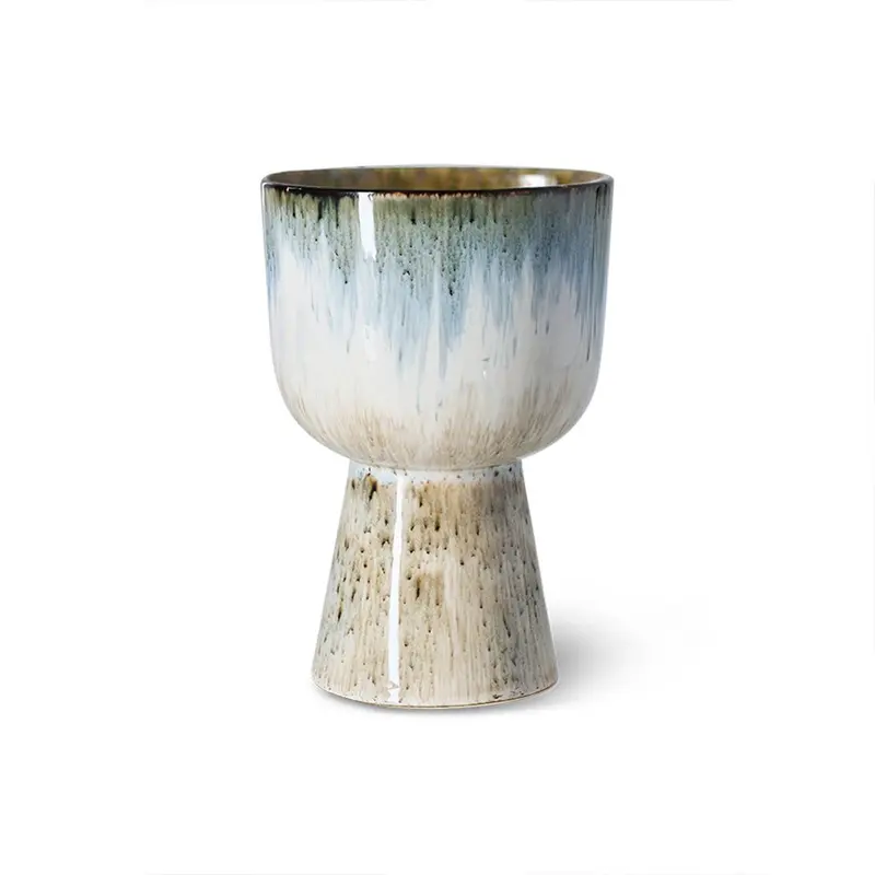 Retro Flower Pot - Glacier