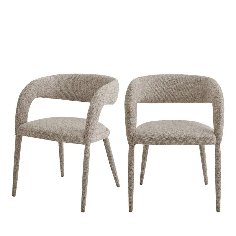 Romy - Juego de 2 sillas de mesa de tela