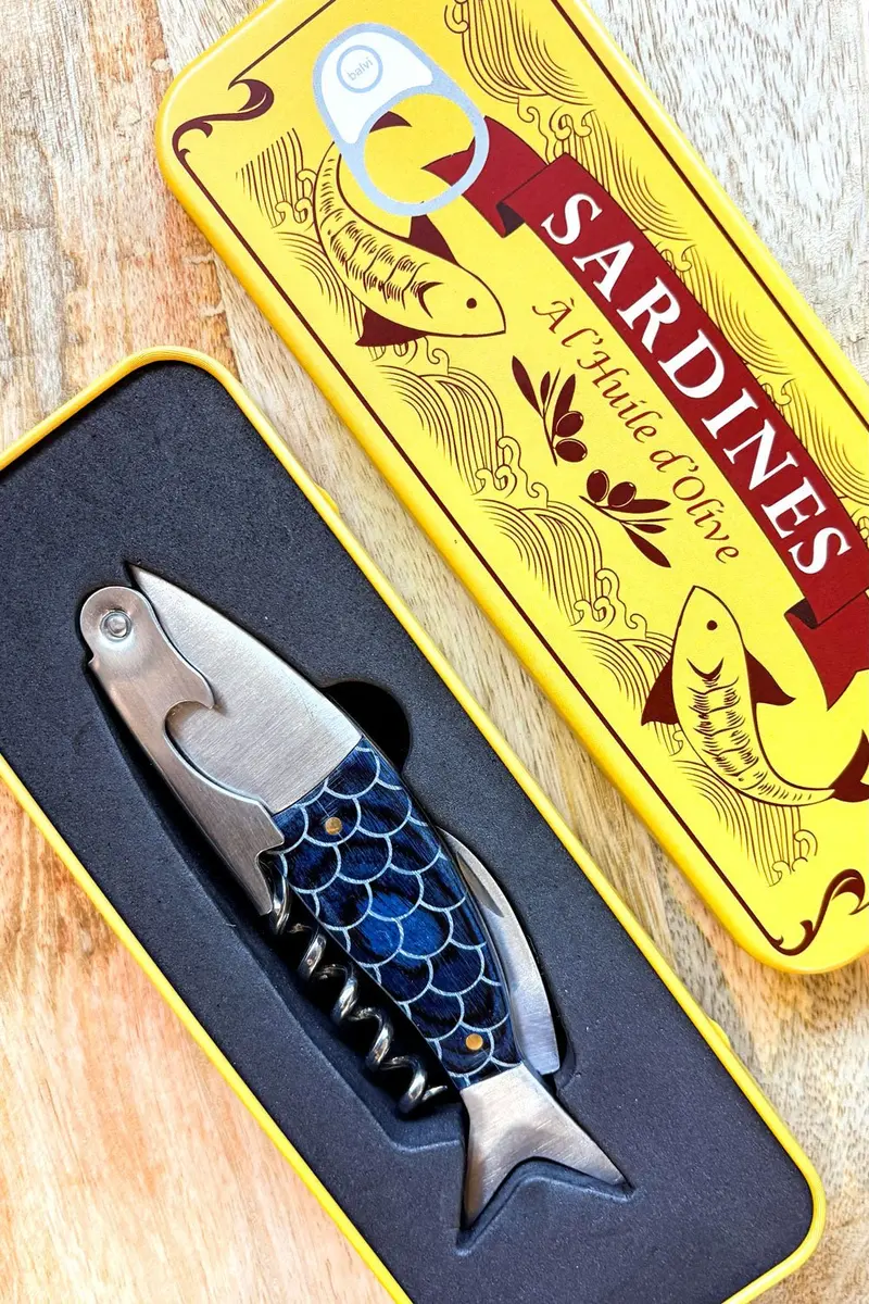 Sacacorchos Con Diseño De Sardina En Lata Vintage