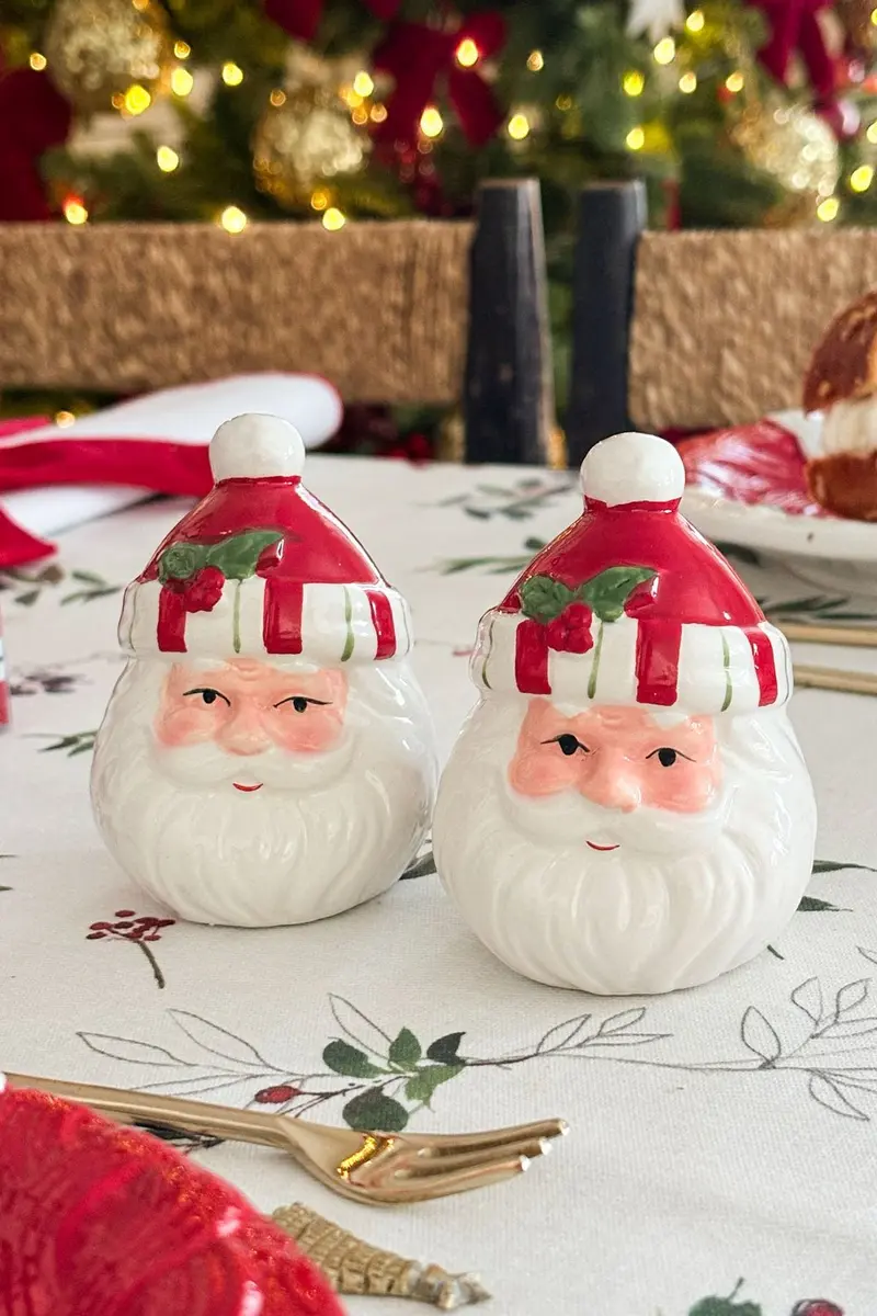 Salero Y Pimentero Con Diseño De Papá Noel