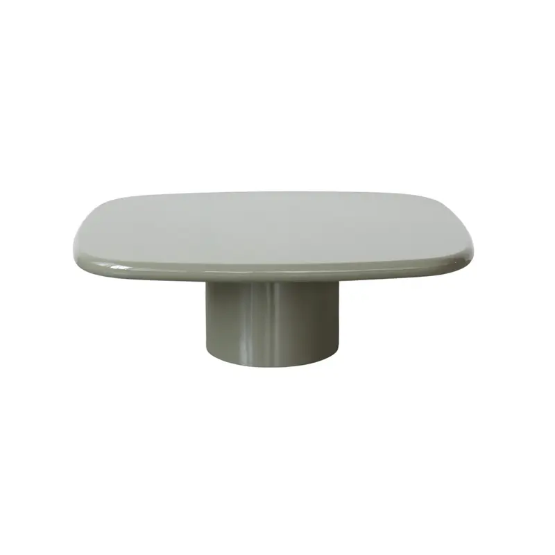 Salontafel Mouzon - 90 cm - Glossy StoneSkin - Kaki Claro