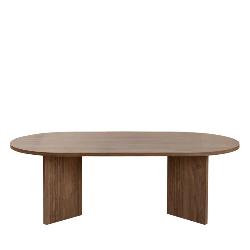 Sam - Mesa de centro ovalada de madera 119x60 cm