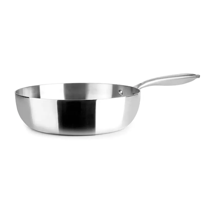 Sartén Honda Ibili Triply Natural — Mango Inox | Sin PFAS | Inducción