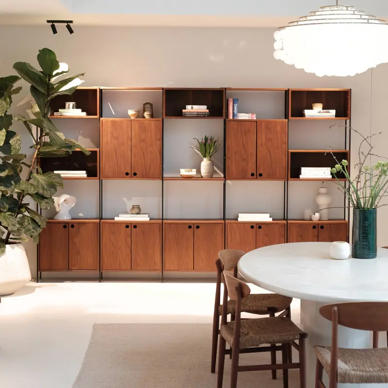 Sarzeau - Mueble de pared con 5 compartimentos - Nogal