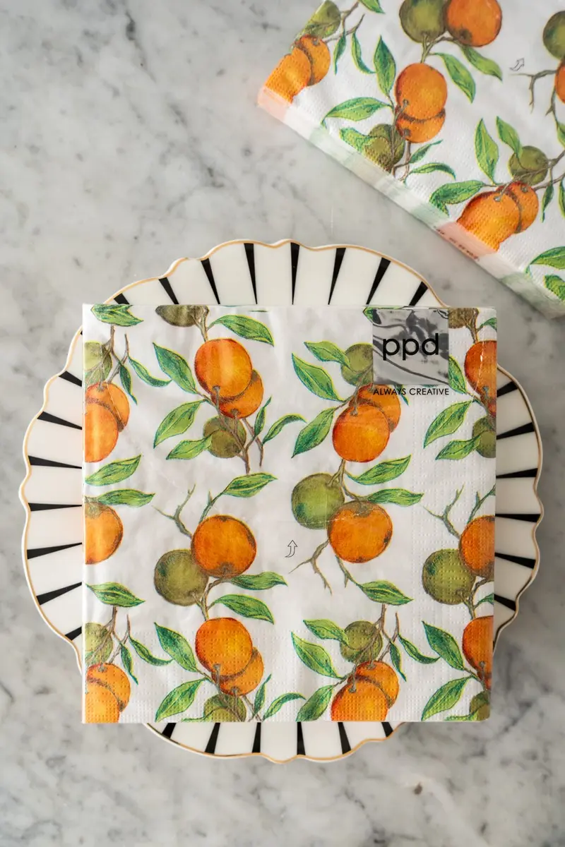 Servilletas Con Diseño De Naranjas Grandes