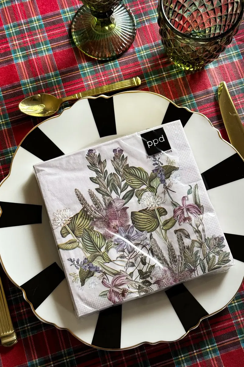 Servilletas Flores Malvas Grandes
