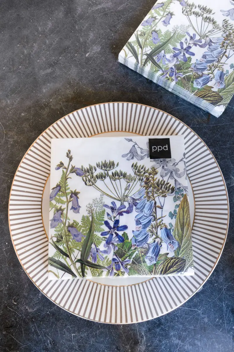 Servilletas Flores Silvestres Azules Grandes